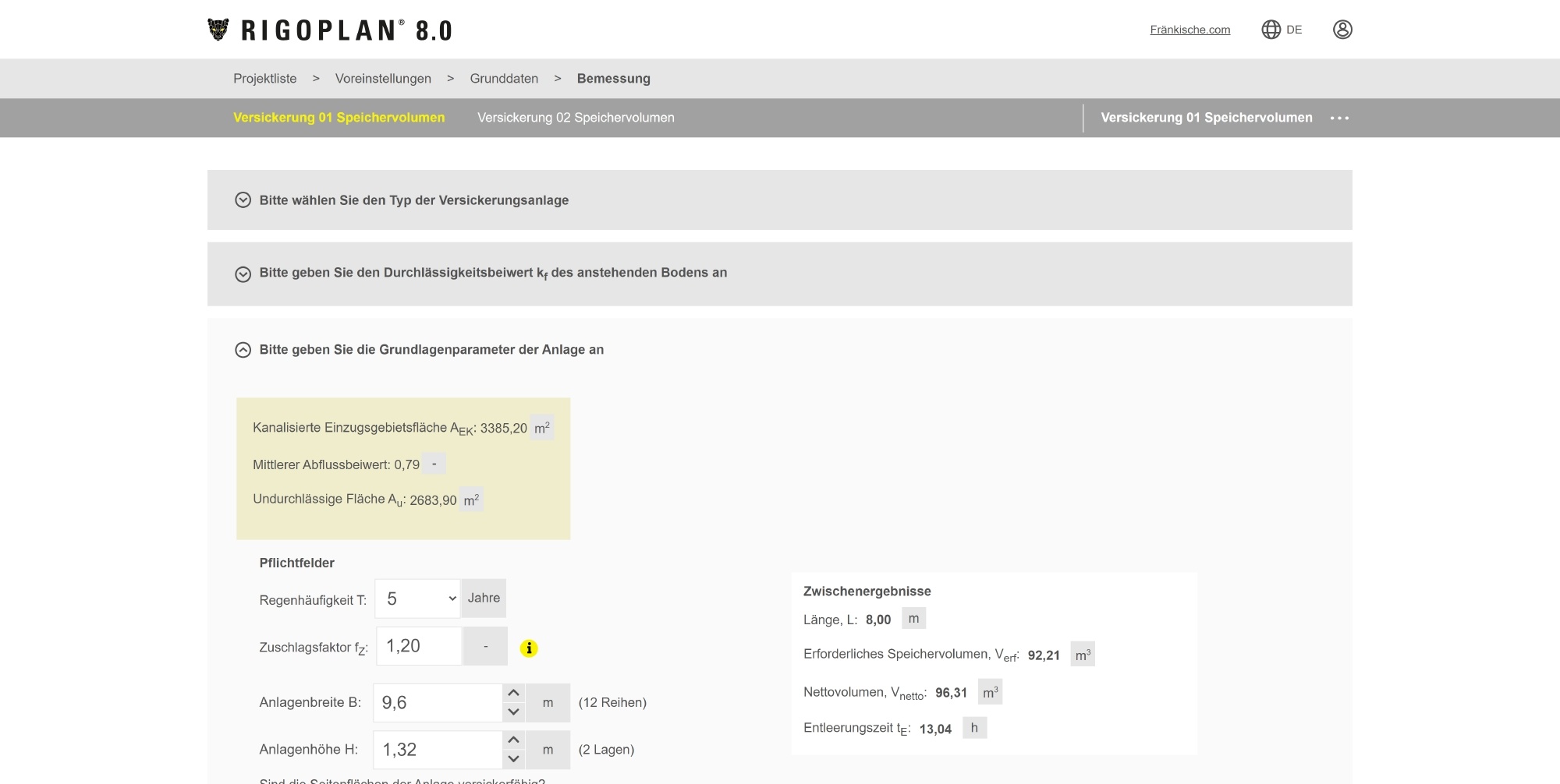 Rigoplan 8.0 – Sizing