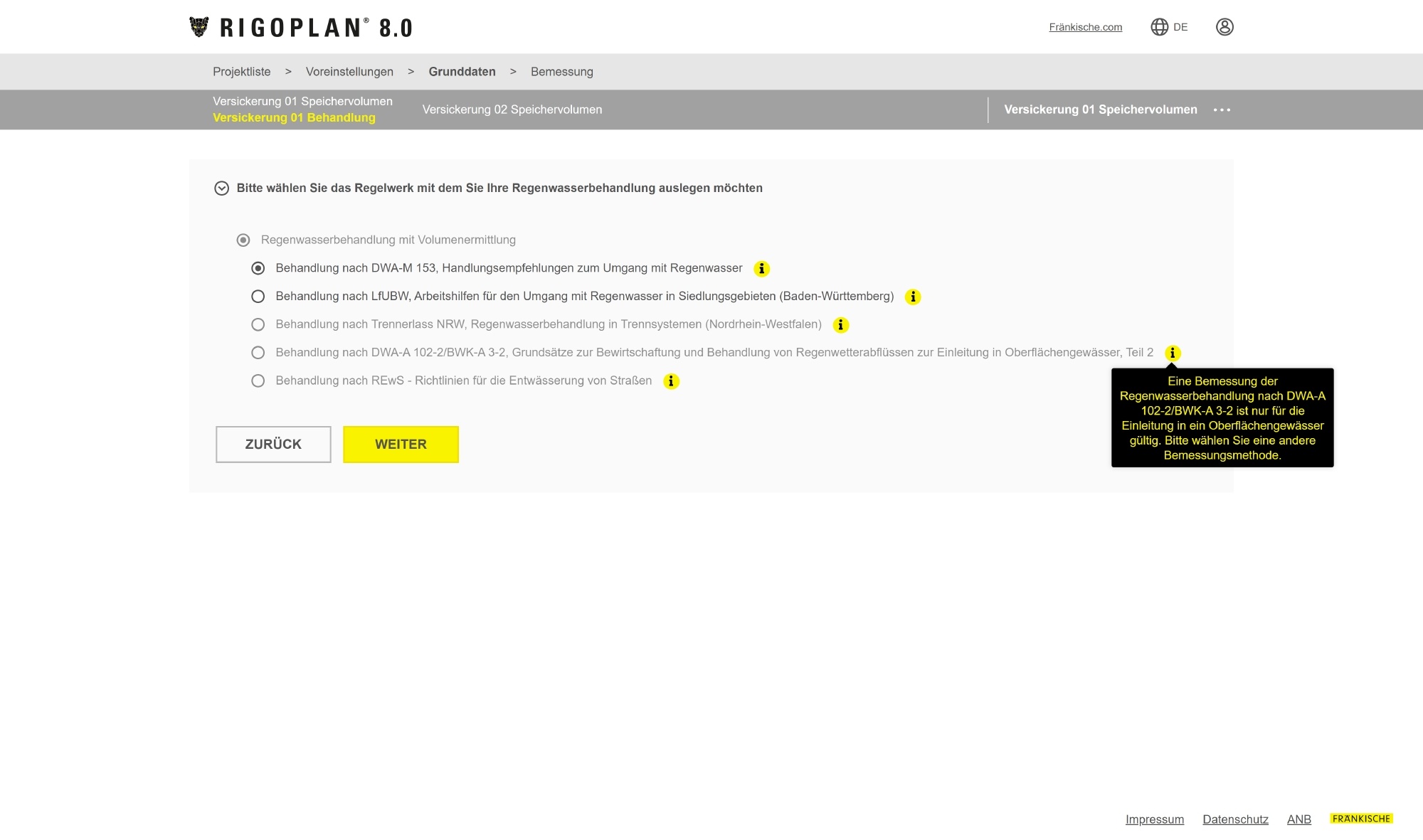 Rigoplan 8.0 – Sizing ruleset